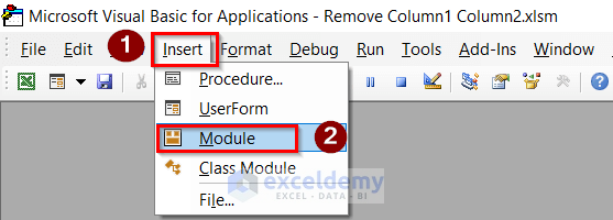 VBA Code to Remove Column1 and Column2