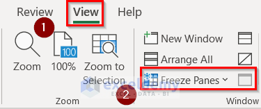 Removal of Excel Frozen Pane Vertical Line