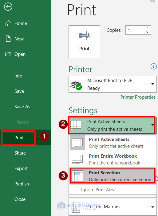 Methods to Show Print Area in Excel
