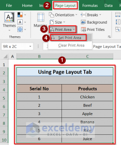 How to Show Print Area in Excel (4 Easy Methods) - ExcelDemy