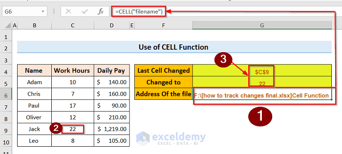 How to Track Cell Changes in Excel