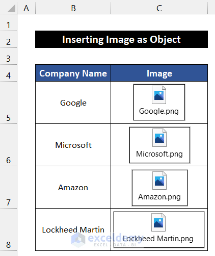 Insert Image in Excel Cell As Attachment as Object
