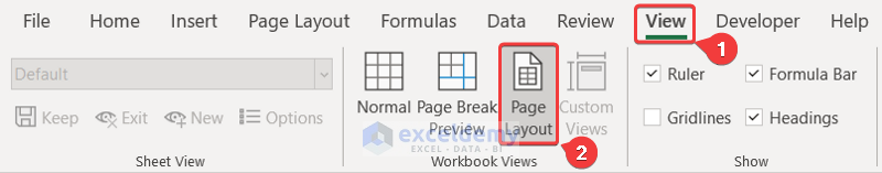 insert page number in excel cell not in header