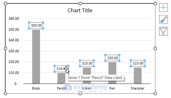 Move Data Labels in Excel Chart by Drag & Drop Option
