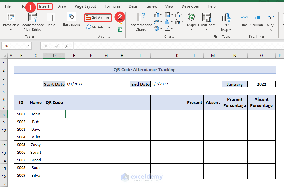 Create QR Code in Excel