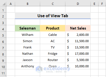 Get Gridlines Back Through Excel View Tab