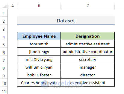 3 Ideal Examples of Excel VBA to Capitalize First Letter of Each Word