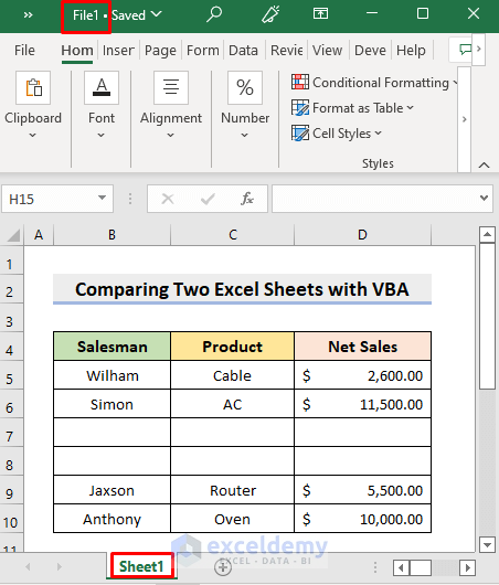 Compare Two Sheets of Different Excel Files and Copy Differences with VBA