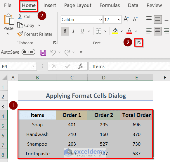 Applying Border from Fomat Cells Dialog Box
