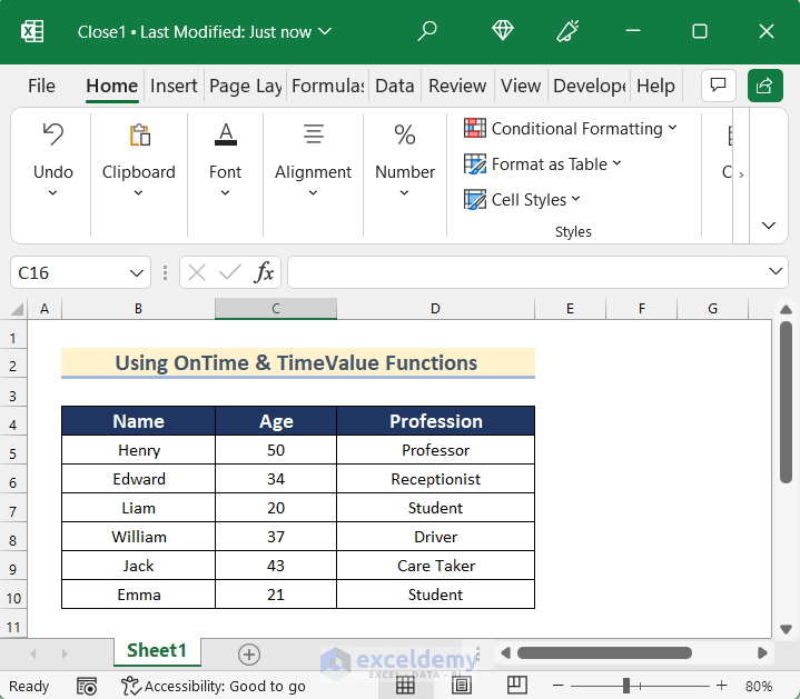 How to Close Workbook at Specific Time Using VBA OnTime and TimeValue Functions in Excel VBA