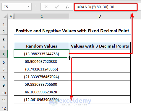 Generating random positive and negative numbers