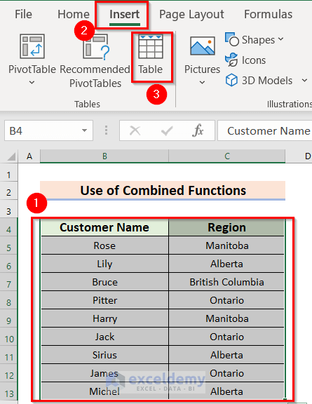 Applying Combined Functions to Create Filtering Search Box for your Excel Data