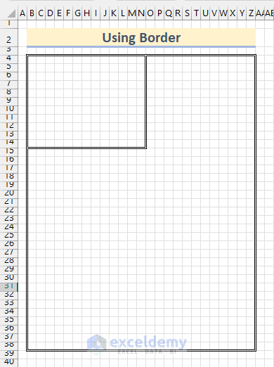 Drawing Walls to Scale Using Borders in Excel