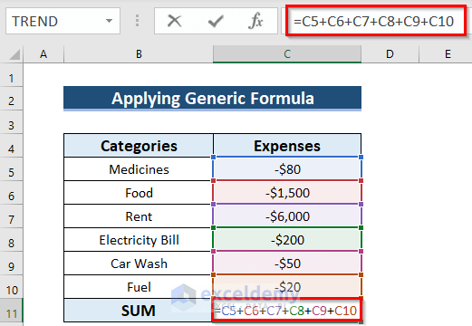  How to Add Negative Numbers in Excel