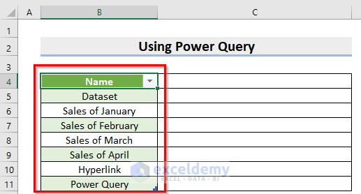 How to Create Table of Contents in Excel