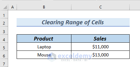 Range of Cell Cleared in Excel VBA