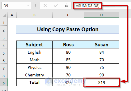 Using Relative Cell Reference to Copy Formula in Rows