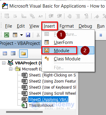 Applying VBA Code to Zoom When Zoom Slider Is Not Working in Excel
