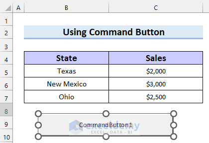Inserting Command Button in Excel VBA to Open Folder and Select File