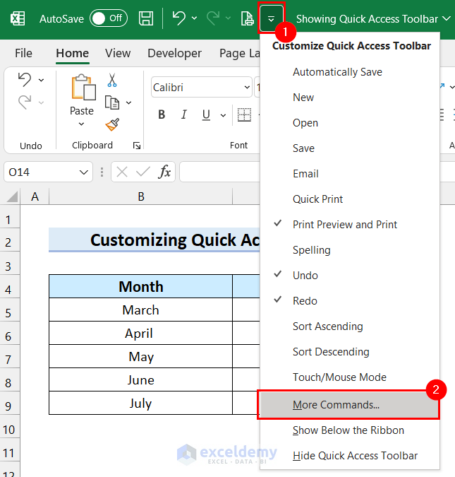 How to Customize Quick Access Toolbar in Excel