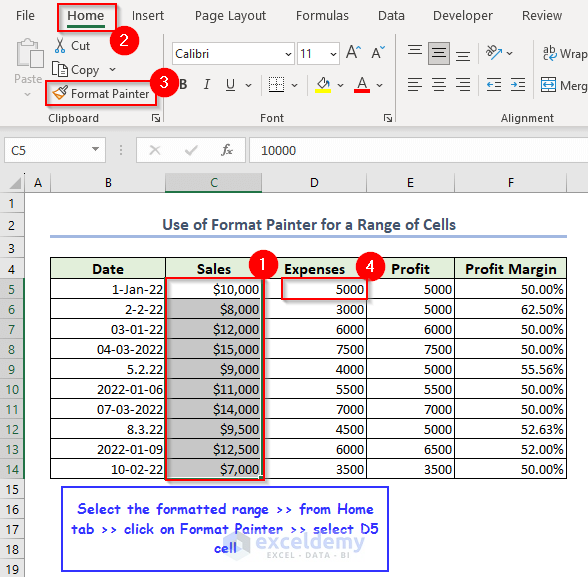 How to Use Format Painter to Copy Formatting in Excel