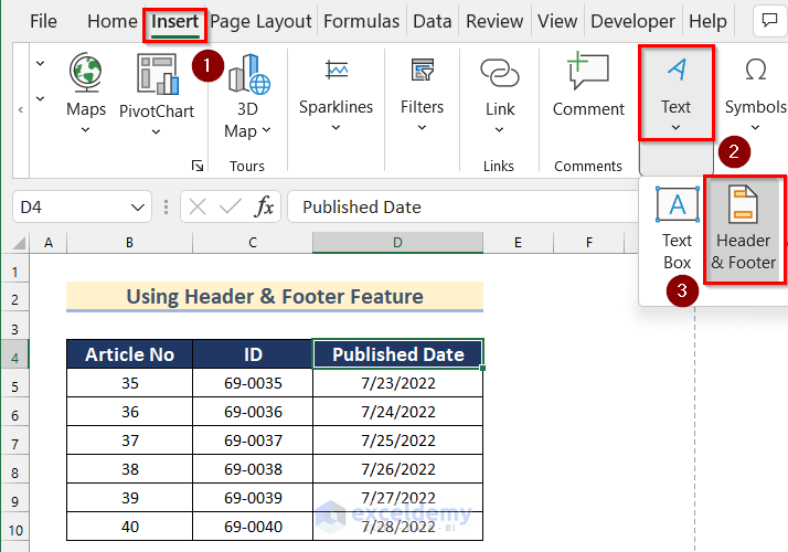 Using Header & Footer Feature to Insert Logo in Excel Header