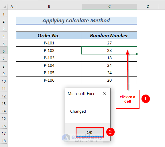 MsgBox Showing Refreshed Excel Sheet Automatically using VBA