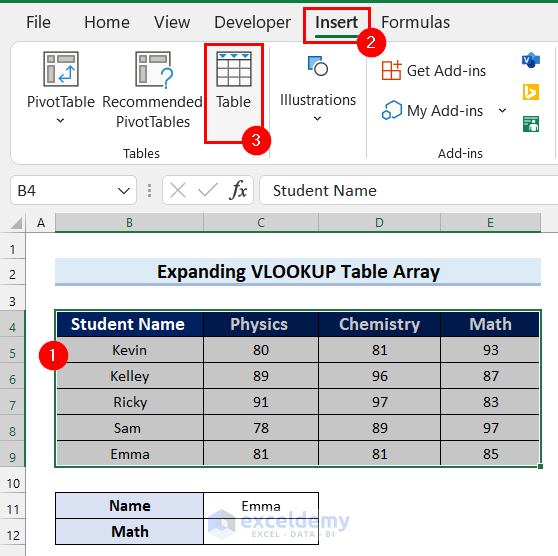 Expanding VLOOKUP Table Array in Excel