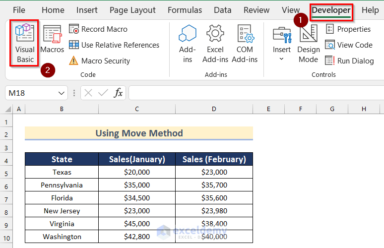 Using Move Method to Create New Workbook by Moving an Existing Worksheet and Name it in Excel VBA