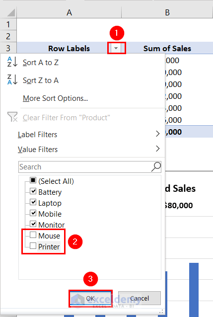Using Filter to Show Grand Total