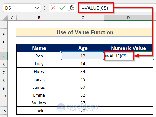 Use of Value Function to Input Range Containing Non Numeric Data in Descriptive Statistics