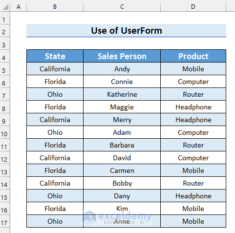 Use of VBA UserForm to Create Search Box