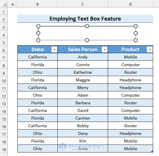 Inserting Text Box to Create a Search Box in Excel With VBA