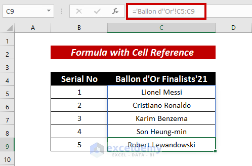 Formula with Cell Reference to Mirror Cells 