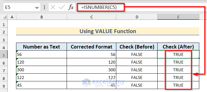 Check If Value Is Number after using VALUE function