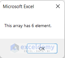 Determining Number of Elements in 1D-Array from Worksheet