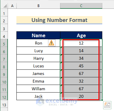 Using Number Format to Input Non-Numeric Data Range