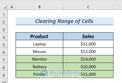 Clearing Range of Cells in Excel VBA