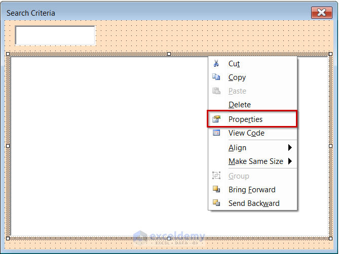 Changing Properties of ListBox to Create a Search Box in Excel with VBA