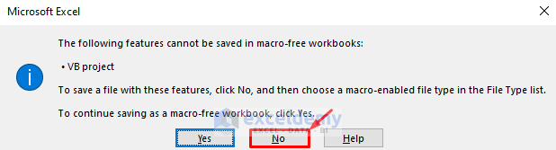Confirm the Saving of the Code
