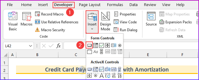 Credit Card Payoff Calculator with Amortization Excel 15