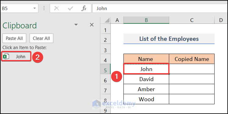 Enable Excel Clipboard Shortcut