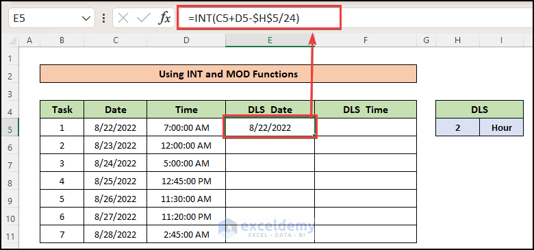 Using INT Function to Get DLS Date 