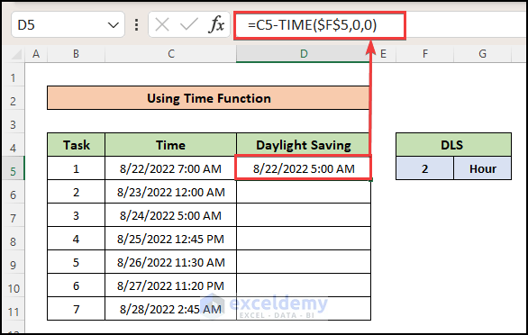 Using Time Function 