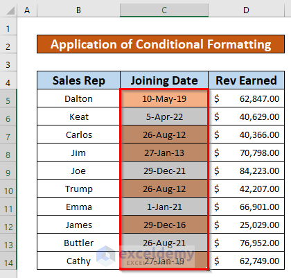 Perform Conditional Formatting to Calculate Date Greater Than 2 Years