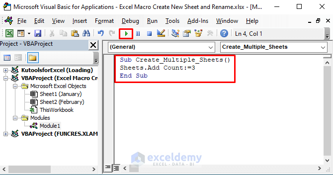 Excel Macro Create New Sheet and Rename