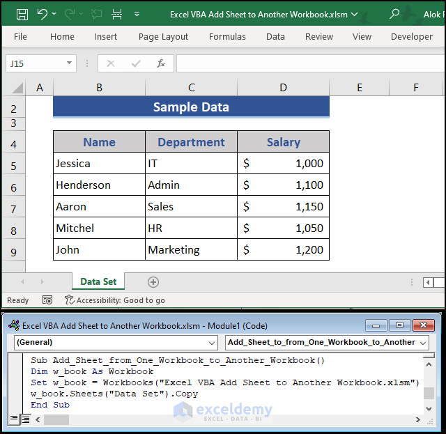 VBA to Create a New Excel File and Add Sheet with Data from a Previous Workbook