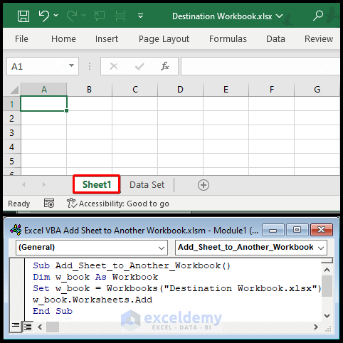 VBA to Add Excel Sheet to Another Workbook