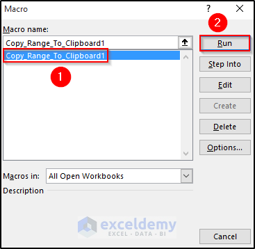 Copy Specific Range to Clipboard Utilizing Excel VBA