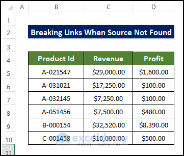 How to Break Links in Excel When Source Not Found